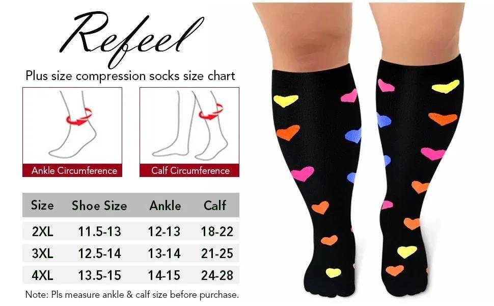 2XL-4XL Wide Calf Compression Socks 3/4 Pairs Unisex - Premium Elasticity All-Round Solution Ideal for Sports Work Travel Hiking Casual Daily Wear over-the-knee winter support2030 mmhg anti-slip grip women cute extra men circulation breathable Activewear 2XL-4XL Wide Calf Compression Socks 3/4 Pairs Unisex - Premium Elasticity All-Round Solution Ideal for Sports Work Travel Hiking Casual Daily Wear over-the-knee winter support2030 mmhg anti-slip grip women cute extra men circulation breathable Activewear