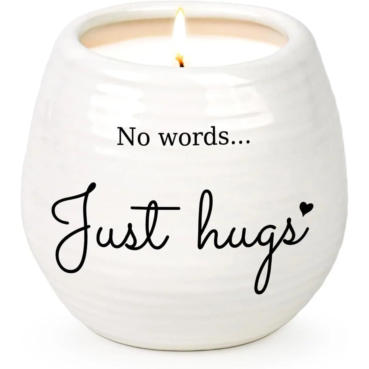 Sympathy Gifts for Loss of Loved , Memorial Gifts - No Words Just Hugs Lavender Scented Candle 10Oz - Bereavement, Grief, Thinking of You, Get Well, Condolence Candle for Women
