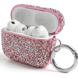 Cases for  AirPods Pro 4 3 2 1  AirPodsPro  AirPodsPro2 Pro3 ,Cute Bling Hard Air Pods Case |   with Keychain |   Sparkly Rhinestone AirPods Pro  Cases for Women Girl