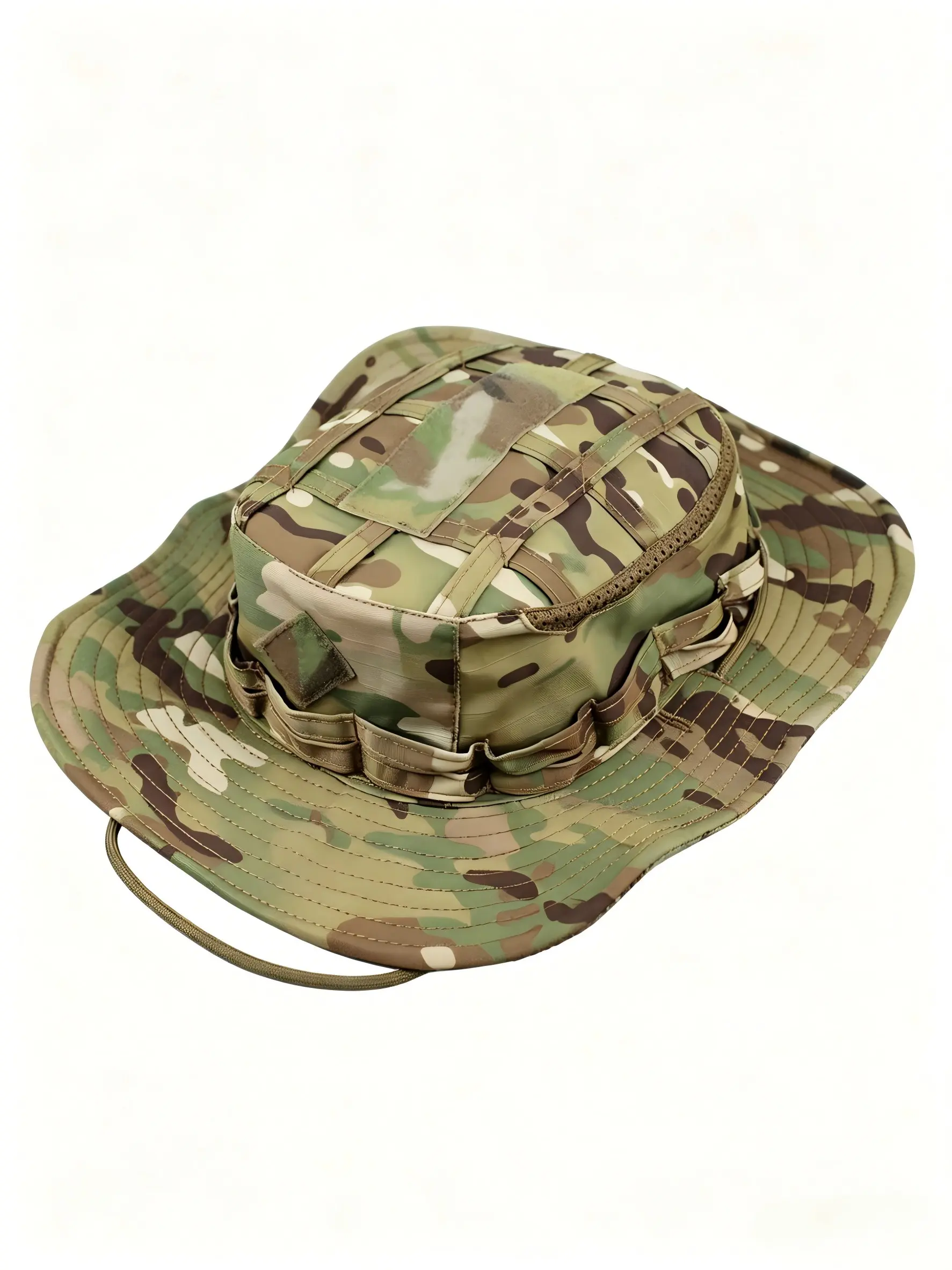 New Camouflage Tactical Boonie Cap Wide Brim Bucket Benny Hats Men Women Outdoor Sports Multicam Caps, Adjustable Casual Hats For Fishing Hiking Hunting