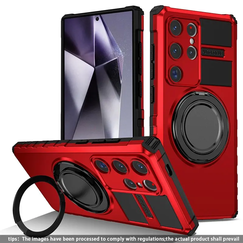 Creative Rotating Stand Anti-Drop Protective Phone Case, Compatible with Samsung Galaxy S25 Ultra S24 Ultra S24 S23 Ultra S22 Ultra, Durable Protection