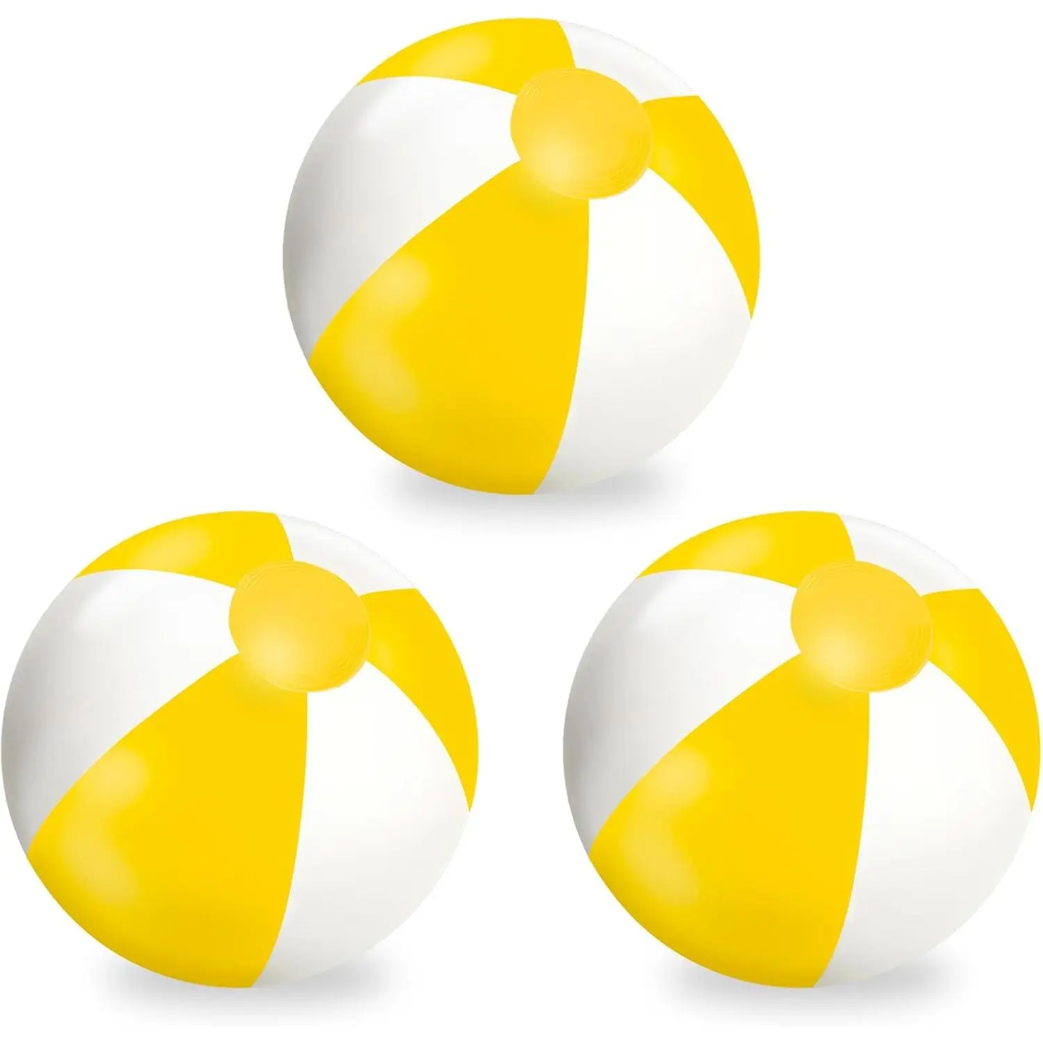 3Pcs Inflatable Beach Ball Round Pool PVC Balls Cute Game Toys for Summer Hawaiian Tropical Theme Beach Party Decor