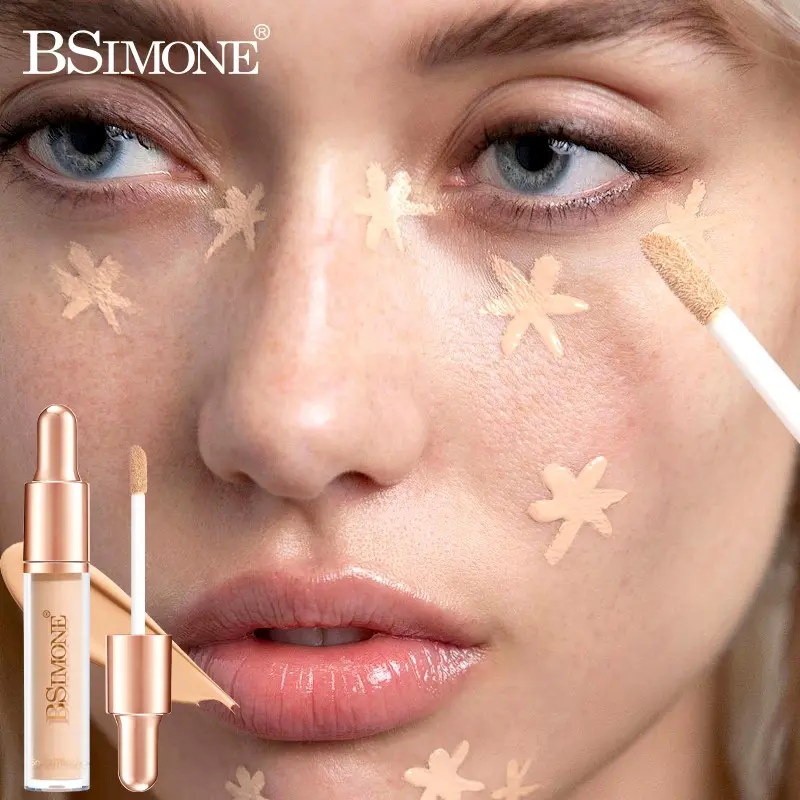 Bsimone Waterproof Concealer Liquid, High Coverage for Dark Circles and Scars, Lightweight Long-Lasting, Smooth Moisturizing, Suitable for All Skin Types