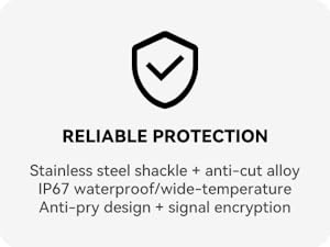 Padlock, Locker Lock, Gym Lock with TUYA App, IP67 Waterproof, 10 Fingerprints, Stainless Shackle for School Locker, Fence, Gym Locker & Gatres