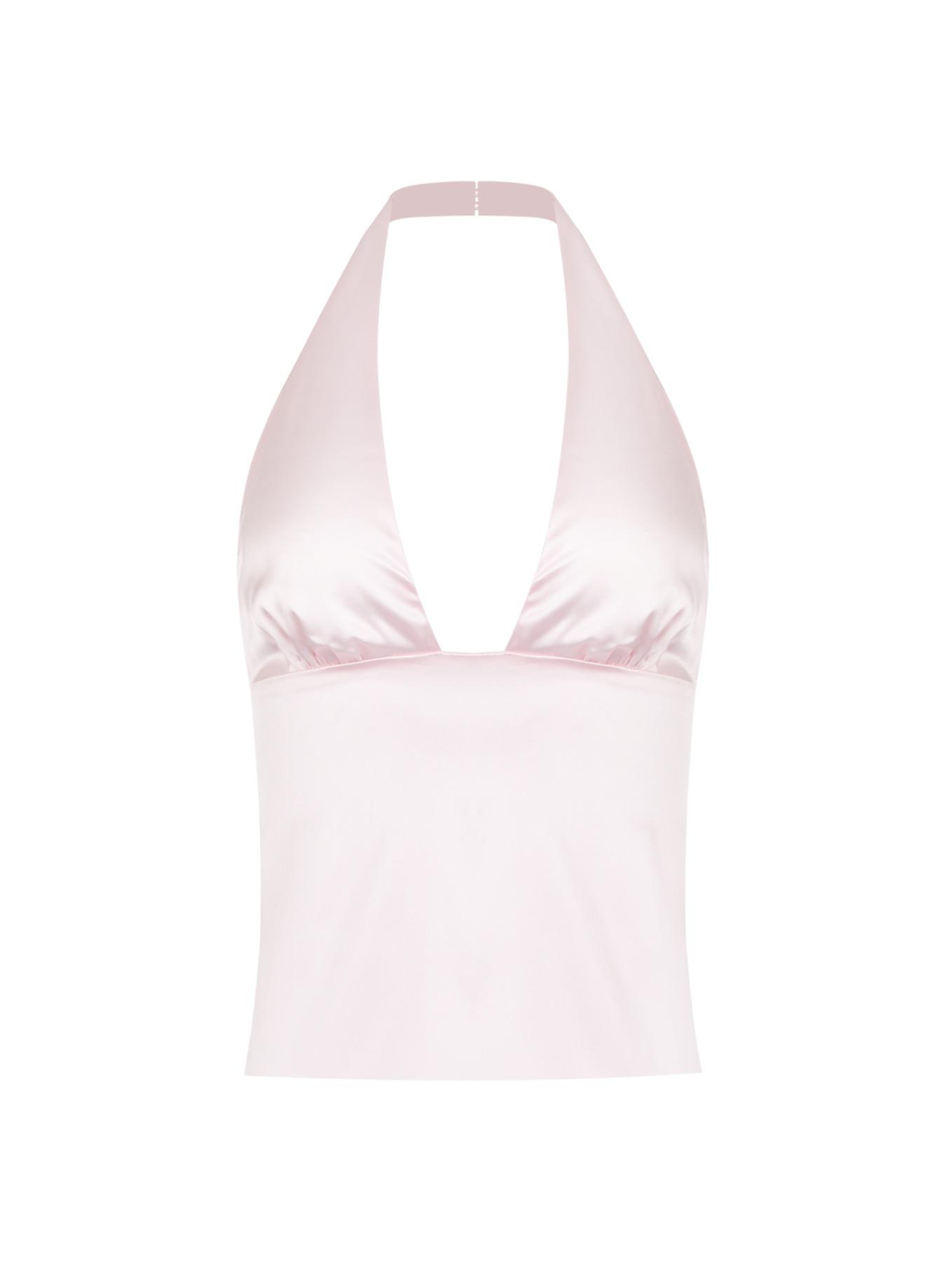 Women's Snake Skin Print Halter Neck Swimsuit Top, Fashion Casual Sleeveless Swimwear Top for Beach Holiday Vacation, Ladies Clothes for Summer