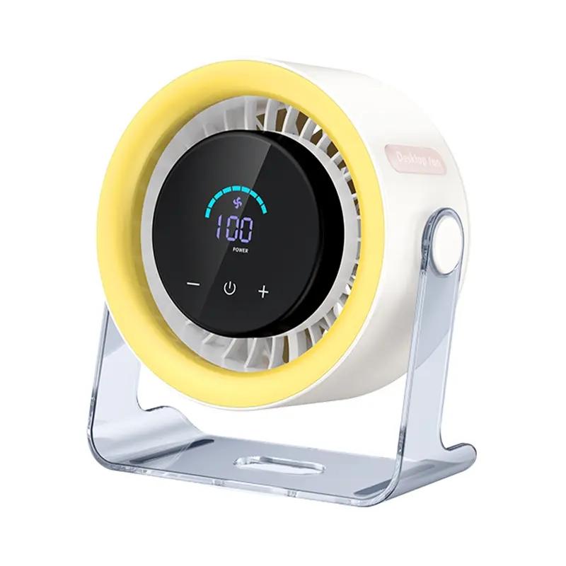 Desktop Wall-Mounted Fan, Office Turbine Desktop Fan, 10-Speed Digital Display, Low Noise, Indoor Air Circulator, Desk Cooling Fan