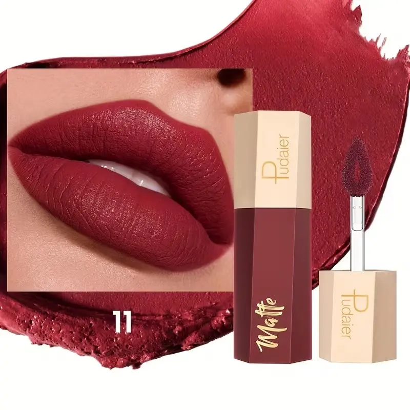 Waterproof Matte Velvet Lip Tint, Long-Lasting Nude Lip Glaze, Sexy and Smooth Finish, Festive Exclusive, 1pc, Liquid Lipstick