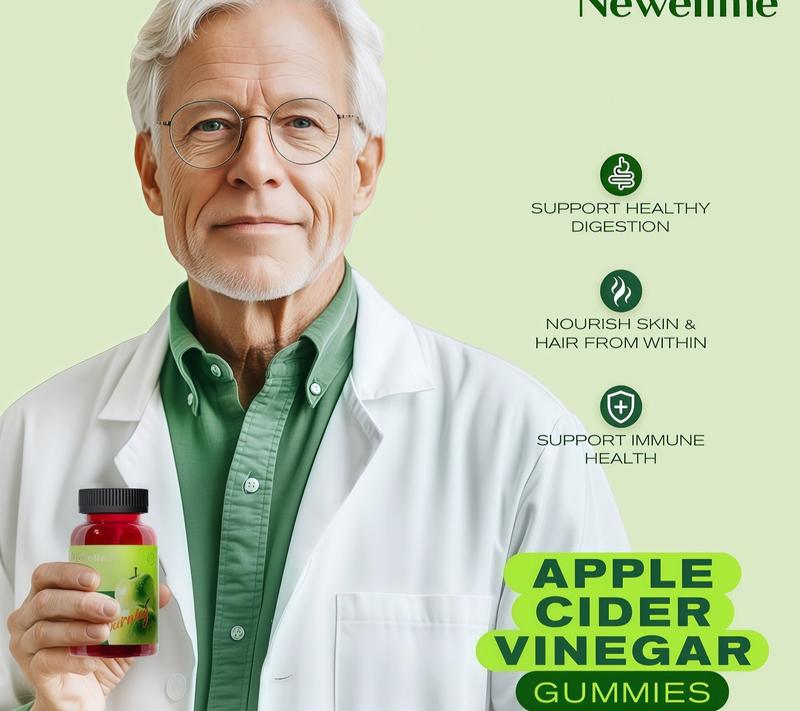 Apple cider Vinegar Gummy Energy and gut health edible dietary - Supports Digestion, Detoxification And Cleansing - B12 is an Edible Supplement