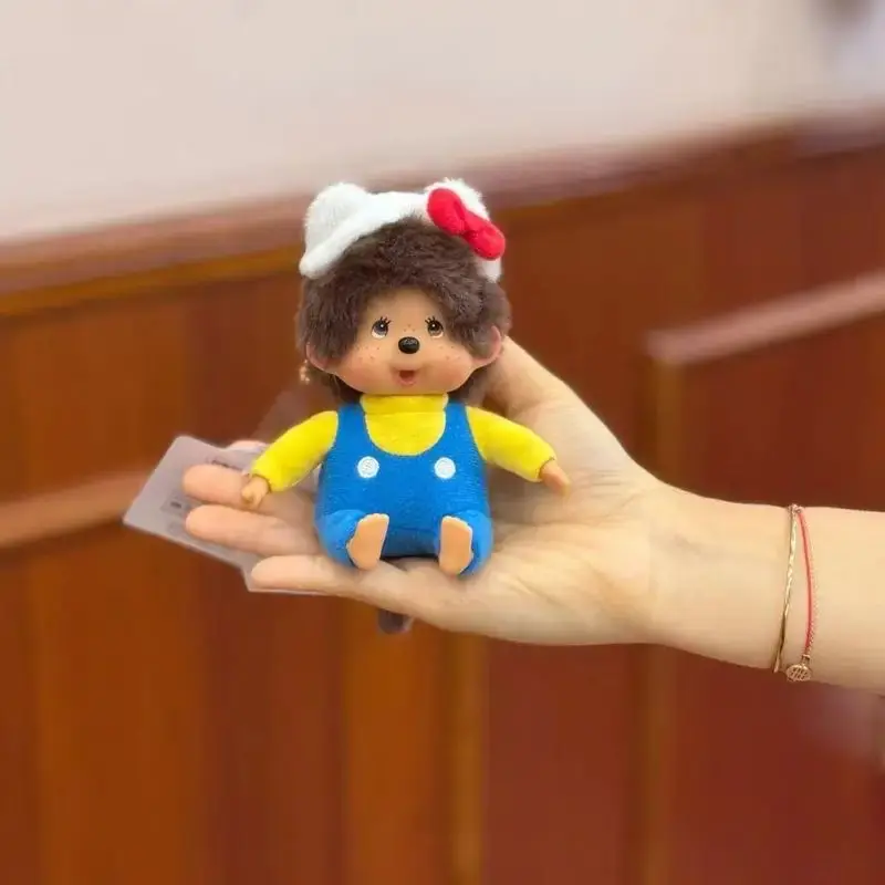 Monchhichi Cute Plush Monkey Doll Stuffed Toy Cute Bag Pendants Hot Girls' Gifts Kawaii  And Popular Dolls Replic 12cm