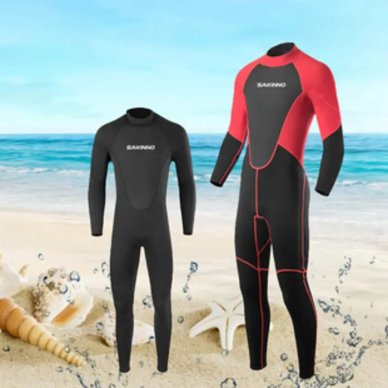 Short Sleeve One Piece Men Wetsuit Thermal Cold Resistant UV Protection Swimsuit for Jet Ski Surfing Snorkeling Instructor Use