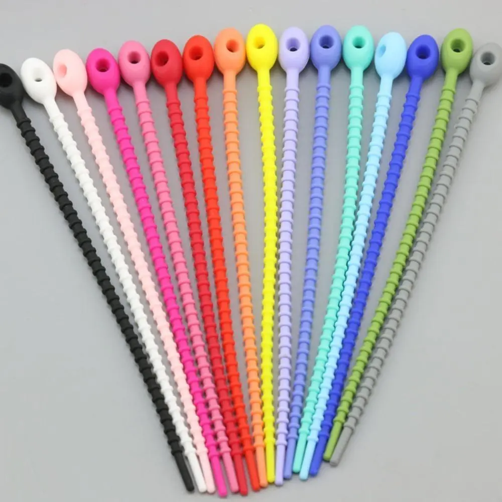 2026 New 30Pcs Mix Colors Durable Reusable Silicone Zip Tie Twist Clip Kit - Multifunctional Cord Management Organizer with Reusability for Home/Desk, Bag Accessories, Cable, Earphone Storage Holder