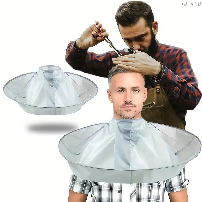 Adult Hair Cutting Cape, Anti-Stick Hair Barber Cloak, Household Haircut Apron for Adults and Kids, Portable Hair Styling Gown for Self Haircut at Home