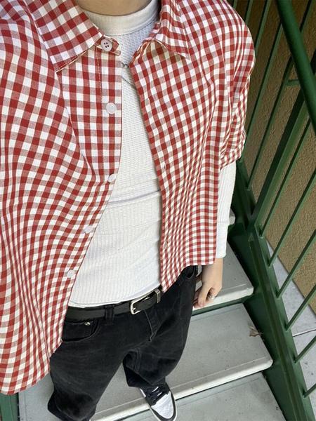 Men's Regular Fit Plaid Print Short Sleeve Shirt, Casual Retro Style Top for Daily Wear, Men's Clothes for All Seasons