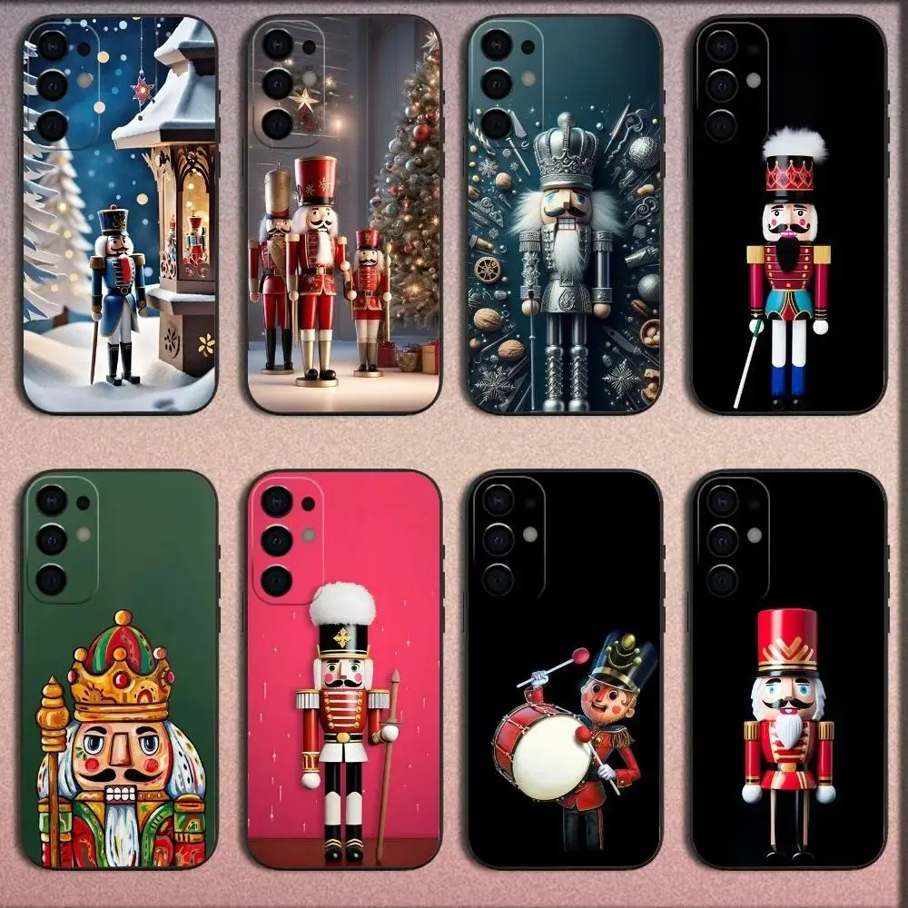 Cool Nutcracker Concept Art Figure Mobile Phone Case, Black Soft Shockproof Accessory, Customized Fit for iPhone 11-17 Pro Max/Plus & Samsung Galaxy S23-S25 with Full Port Access