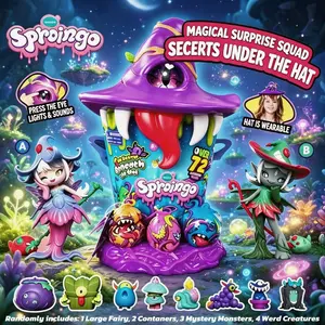 Secret Under The Hat Blind Box Set | Hit Blind Box Toy, 2 Random Elf Figurines, Build Your Own Magic Bottle, Removable Hat & Wings, Multi-Purpose Toy, Home Decor, Perfect Birthday & Holiday Gift for Kids, Great for Parent-Child Play,Toys,home decor,key ch