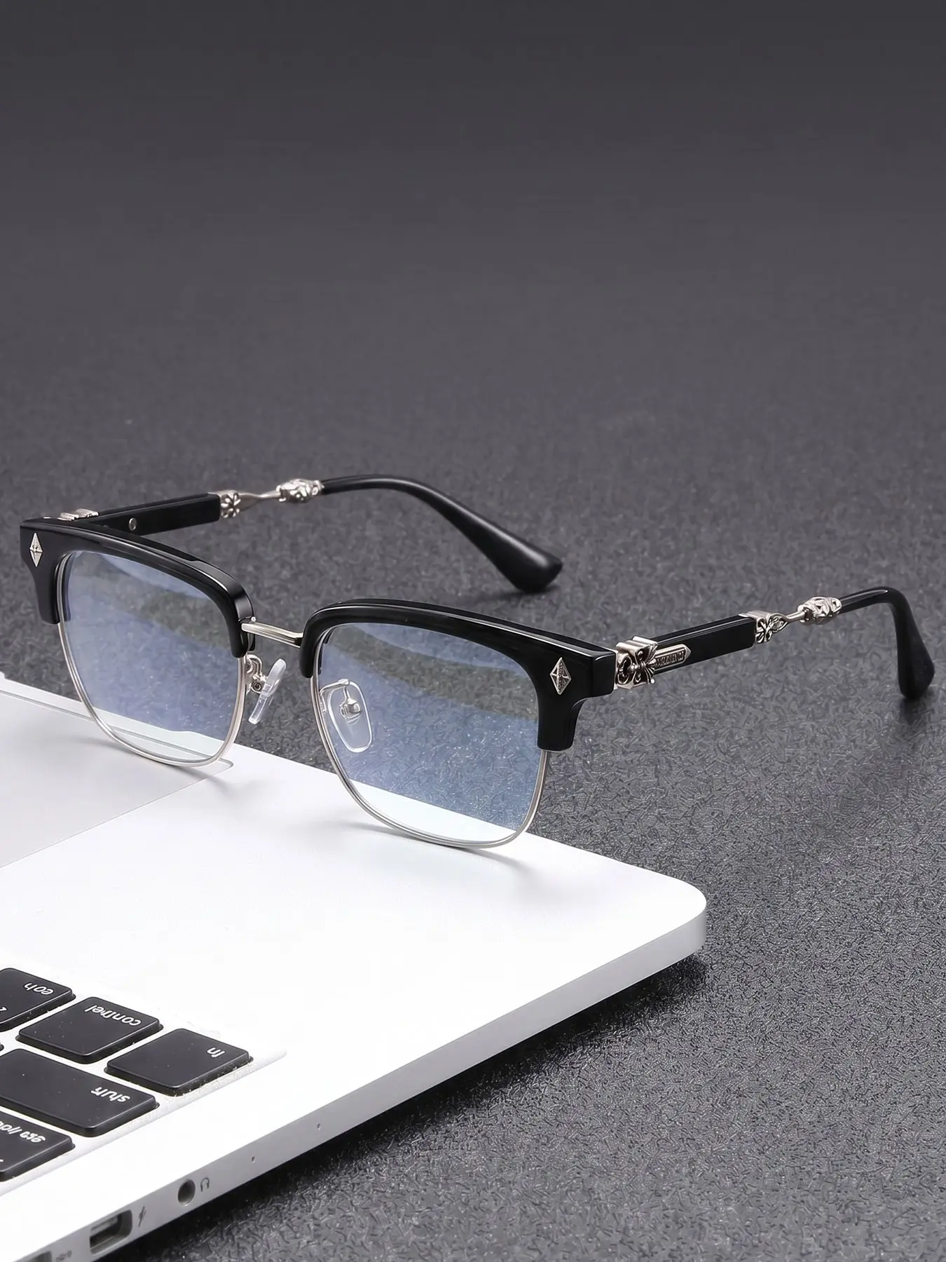New classic retro square trendy design fashionable street style literary business glasses frames, lightweight and durable, the perfect gift for him, very suitable for daily wear, decoration, and glasses.