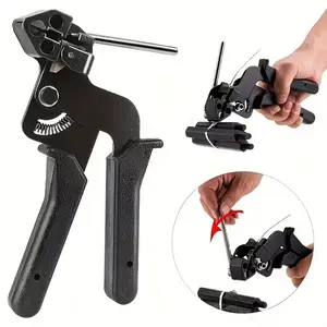 Stainless Steel Cable Tie Gun - Heavy Duty Zip Tie Tightener Tool with Tensioning & Cutting Function, Perfect for Industrial, Automotive, and Home Use