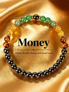 Natural Citrine Bracelet for Wealth and Abundance | Genuine Crystal Beads Manifestation Bracelet | Prosperity Good Luck Jewelry