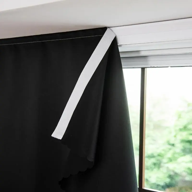 100% Blackout Window Drapes, Curtains Black Out, Easy-Install Magic Tape, Perfect for Bedroom, Living Room, Kitchen, Ideal for Party Decor, 1-Piece Design, Blackout Window Cover