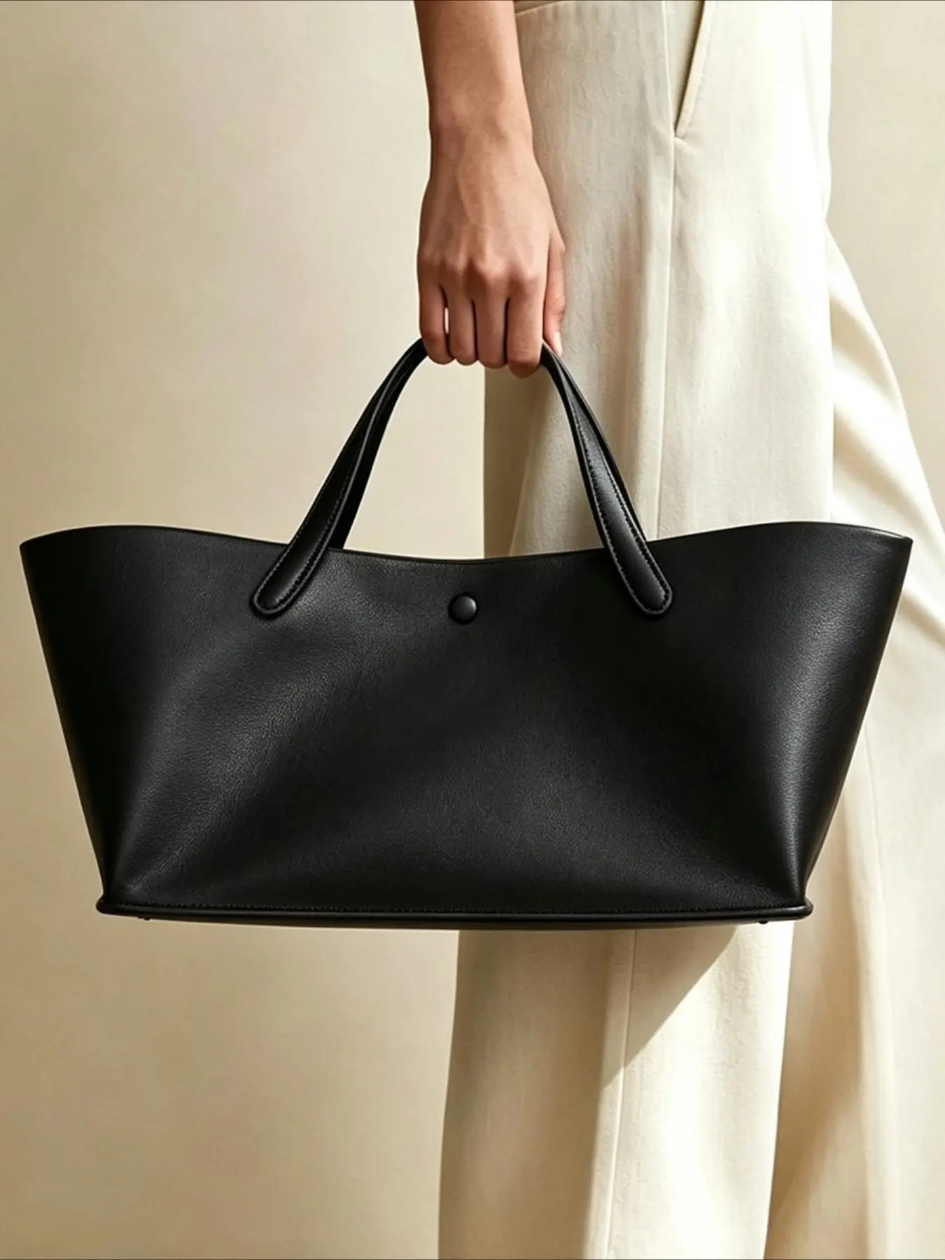 Bag women's new light luxury Fashion leather bag commuter leather bag shoulder tote bag stiff three-dimensional large-capacity laptop bag