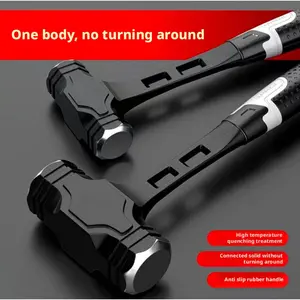 High-Carbon Steel Octagonal Steel Head Sledgehammer - Solid Heavy-Duty Build, Anti-Slip Ergonomic Shock-Absorbent Handle, Multi-Specification Impact-Resistant Tool for Construction, DIY Enthusiasts, Steel Head Sledgehammers