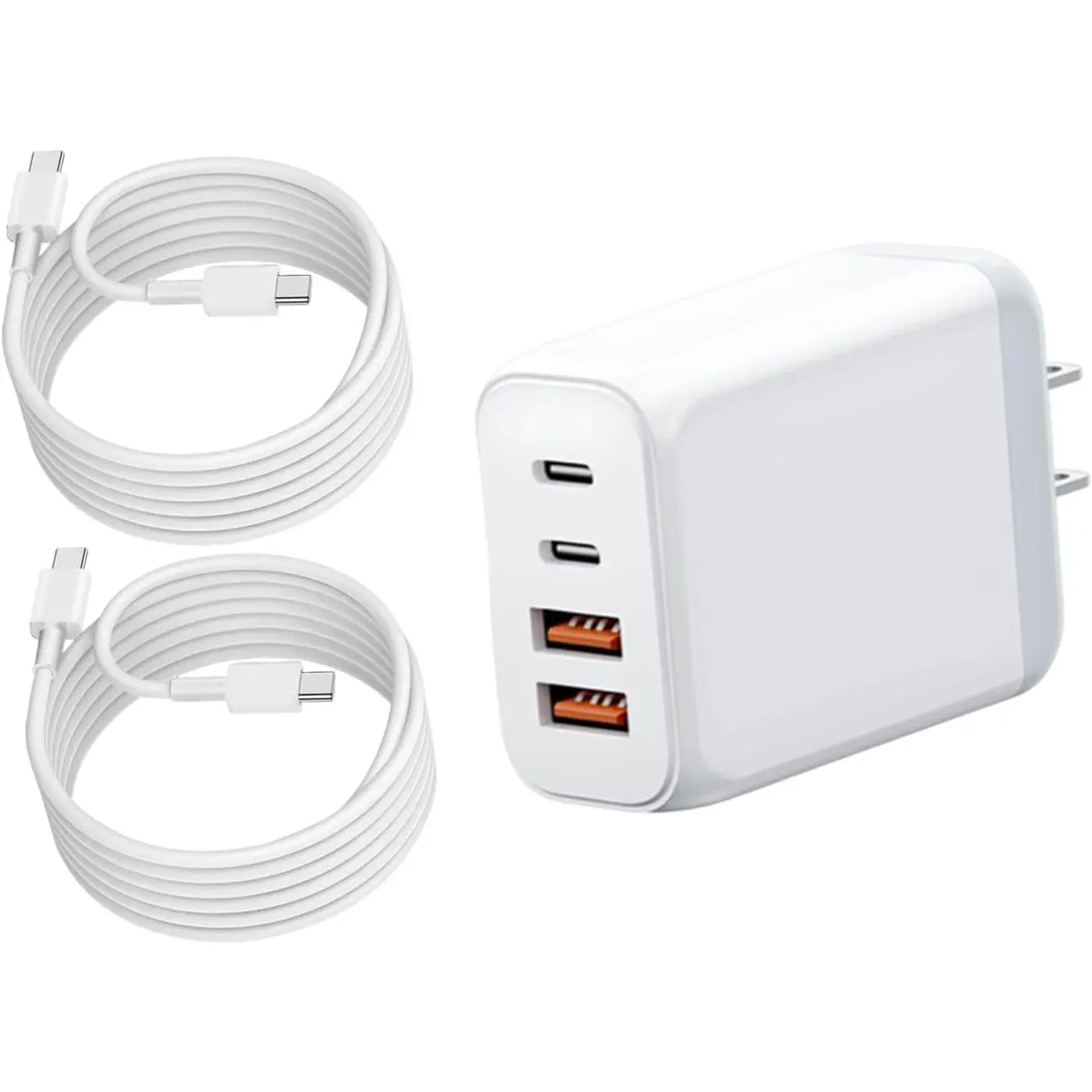 USB C Charger Block, 4-Port   Block with Type C  Cord Wall Chargers Plug Compatible with  17/16/16 Plus/16 Pro/16 Pro Max/15/15 Plus/15 Pro/15 Pro Max