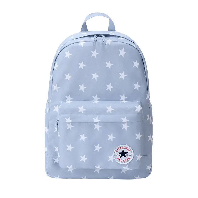 Converse 17L Star-Print Polyester Backpack for Men and Women – Light Hazy Blue