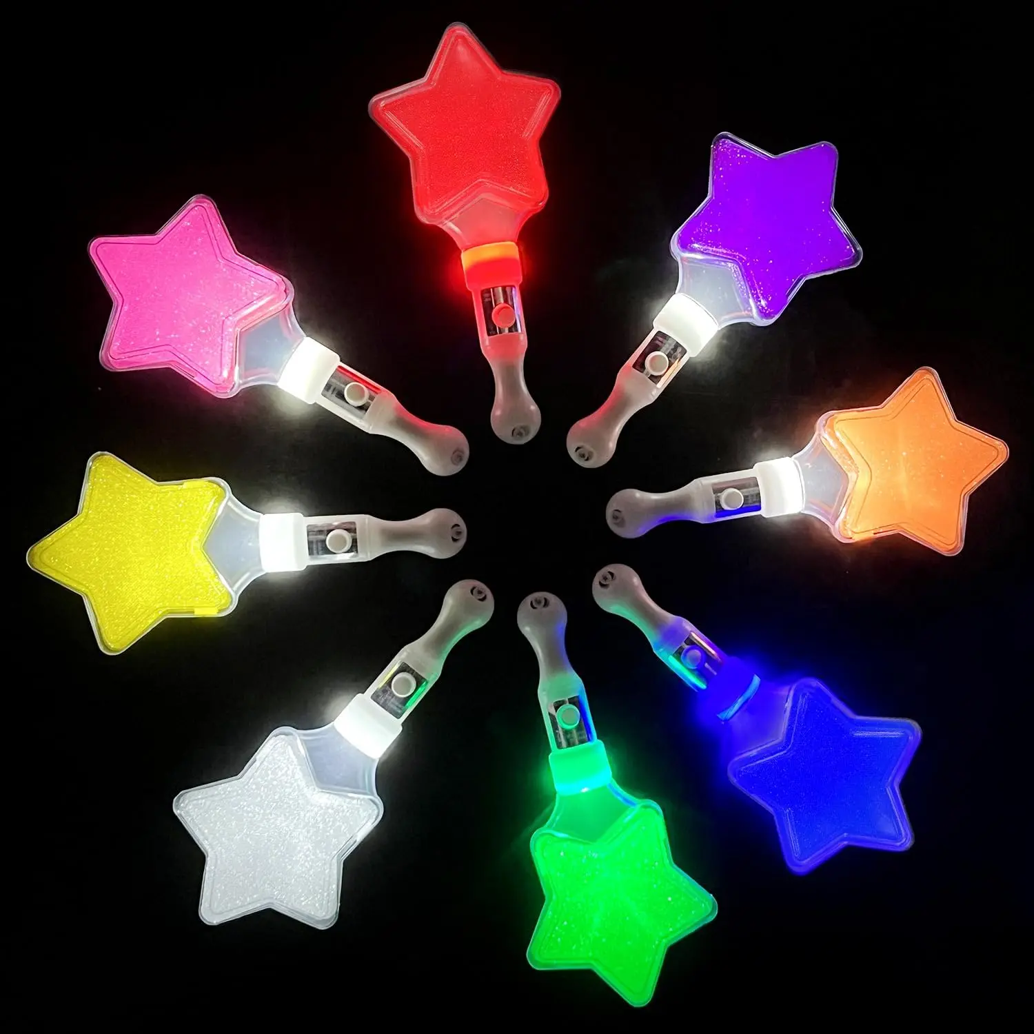 24pack Glow Sticks Party Supplies, Glow in The Dark Party Favors for Kids and Adults,LED Light up Party Gifts for Halloween, Weddings, Dances, Birthdays, Concertsfidget toys
