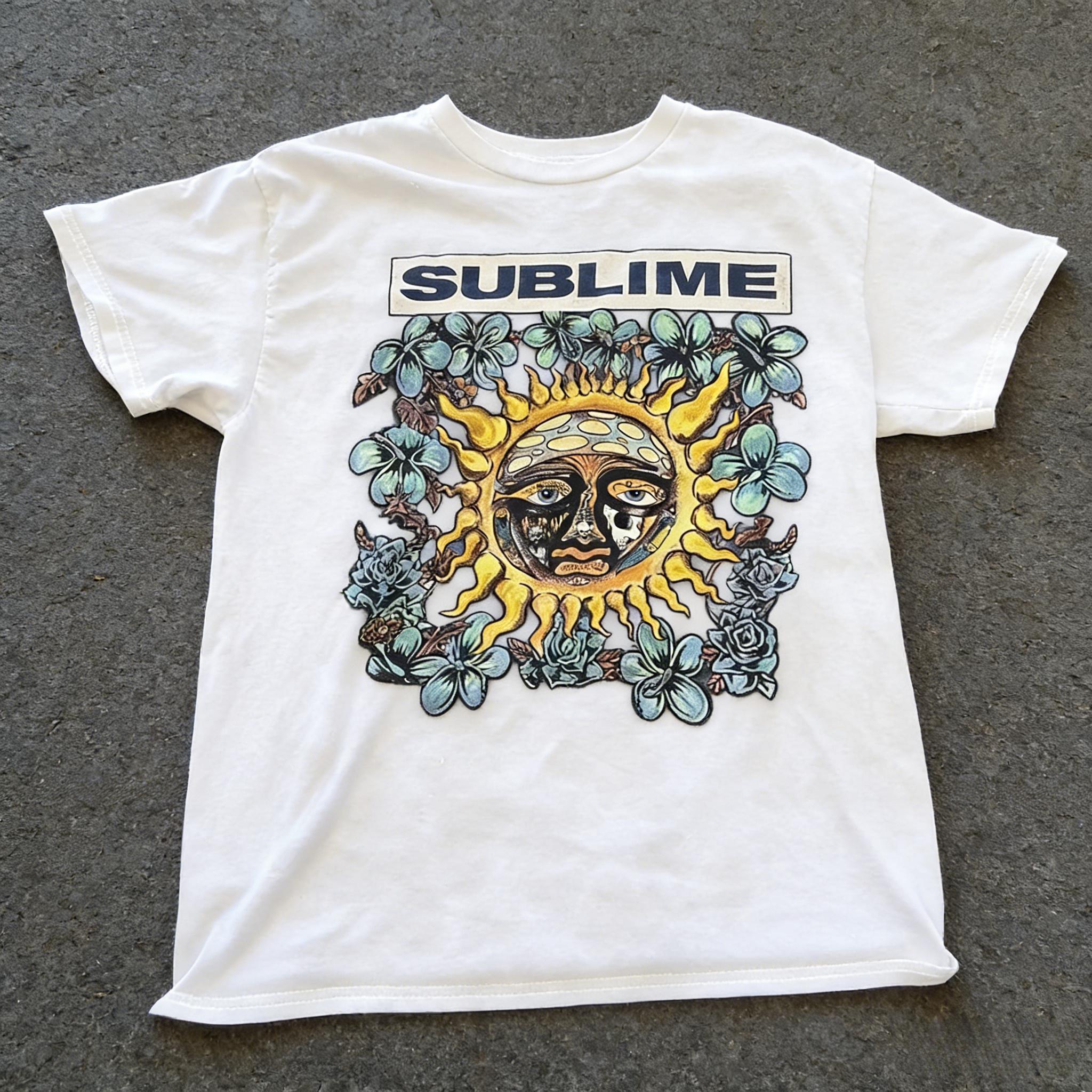 Sublime Sun Flower Vintage Band Tee Unisex Fashionable and Versatile