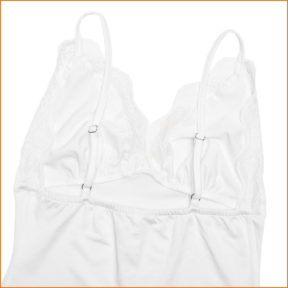 KODA & CO 04 Lace Trim Sleeveless Bodysuit For Women  Adjustable Spaghetti Strap High Waist Sexy Shapewear