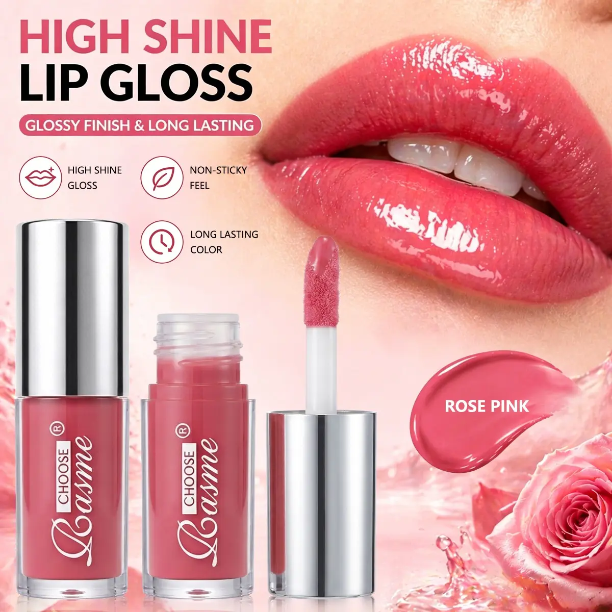 Hydrating Glossy Lip Gloss Plumping Mirror Finish Liquid Lipstick Long Lasting Shiny Dewy Lip Tint Daily Lip Makeup for Women