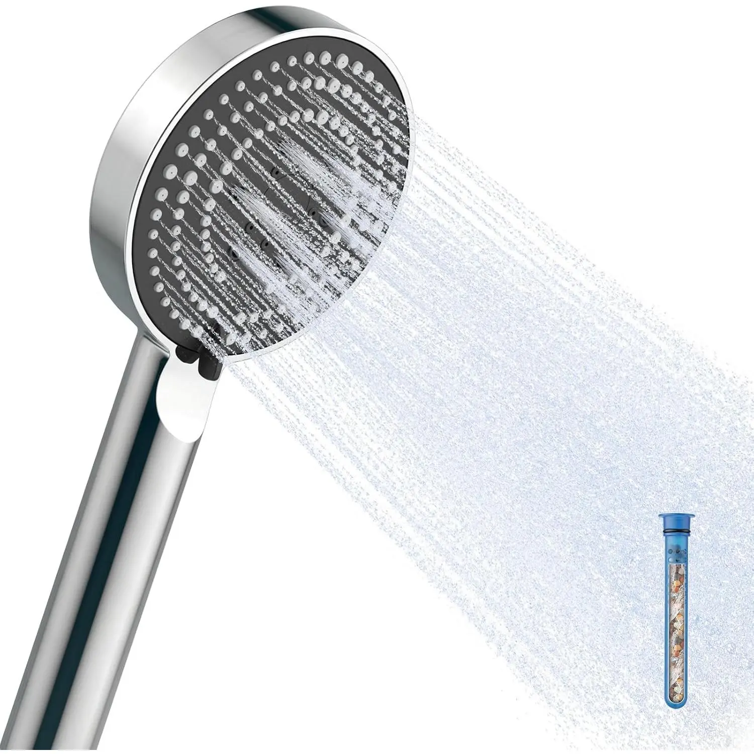 High  Shower Wand with Filter, 20 Stage Handheld Shower  with Filters for Hard Water, 6-Mode Shower  to Remove Chlorine, Chrome