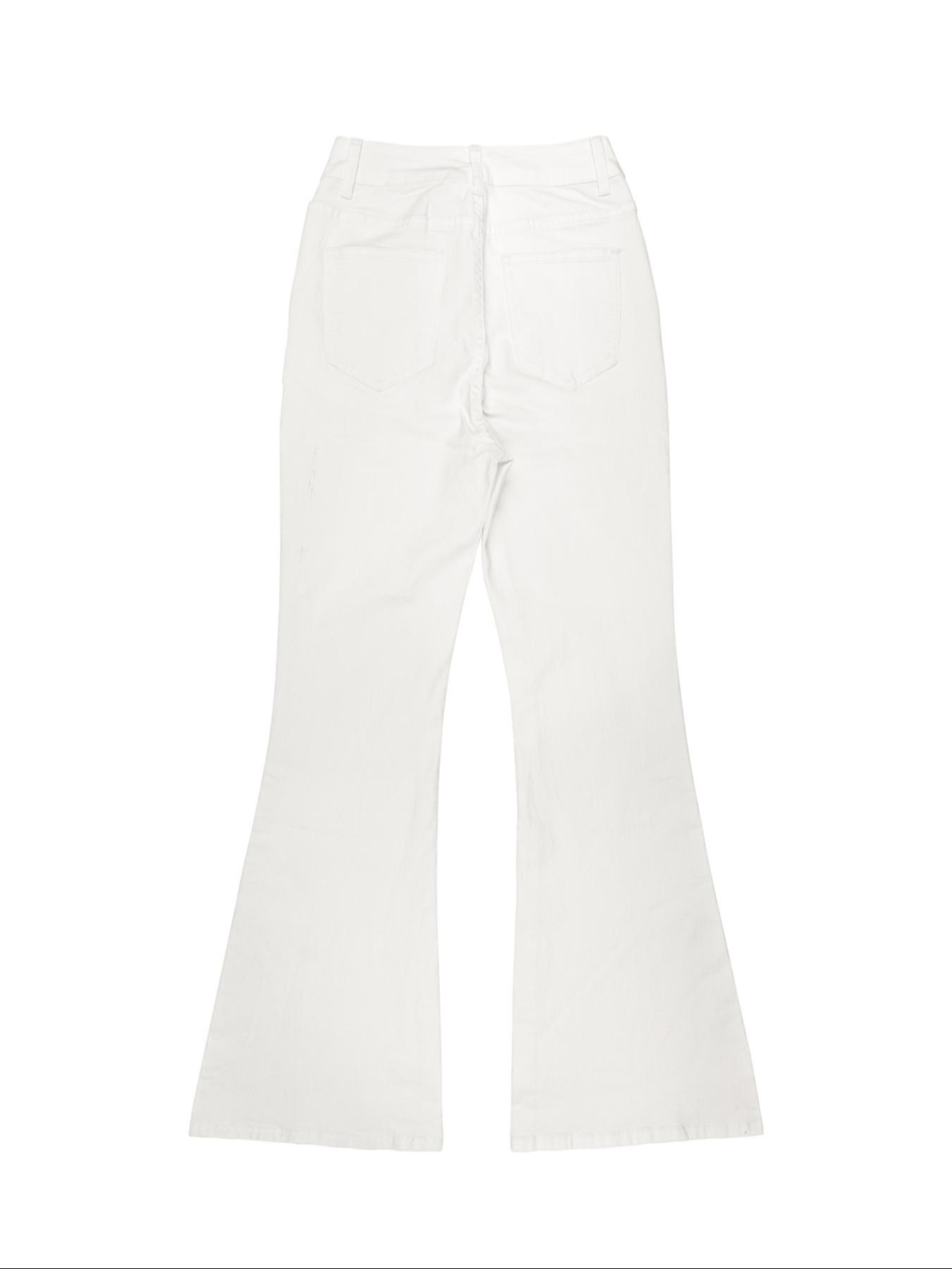 GILIPUR Y2K Women's Aesthetic Slim Flare Jean Pants, Casual Pants Button Fly Pocket Design Flare Pants Denim, Suitable For All Seasons Flare Pants, Women's Bottoms Daily Wear Gift Set, Deals For Me Days, Spotlight Finds, Womenswear