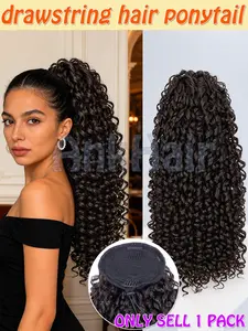 28 Inch Synthetic Fluffy Ponytail Wig, Curly Drawstring Ponytail Hair Piece for Women, Daily Use Ponytail Wig, Stylish and Comfortable