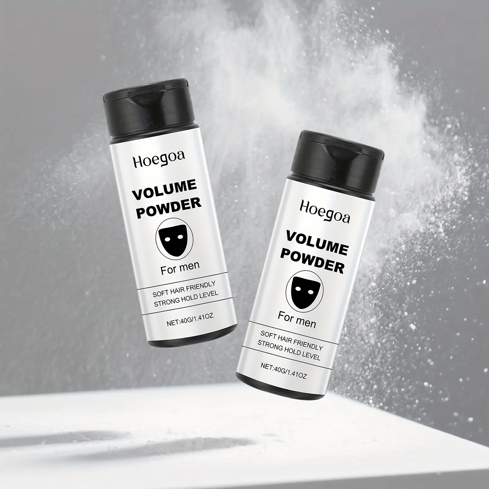 [ BUY 1 GET 2 FREE ] Hoegoa Men's Volumizing Styling Powder features an oil-free formula that controls oil while providing long-lasting hold. It creates a full, voluminous look and is ideal for travel, business trips, and quick styling on the go hair care