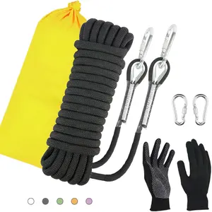 Outdoor Climbing Rope 10M(32ft) 30M(96ft) Static Rock Climbing Rope for Escape Rope Ice Climbing Equipment Fire Rescue Parachute