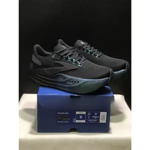 All Black Teal Gradient Cushioned Running Shoes | Breathable Mesh Lightweight Athletic Sneakers For Gym Jogging & Daily Wear