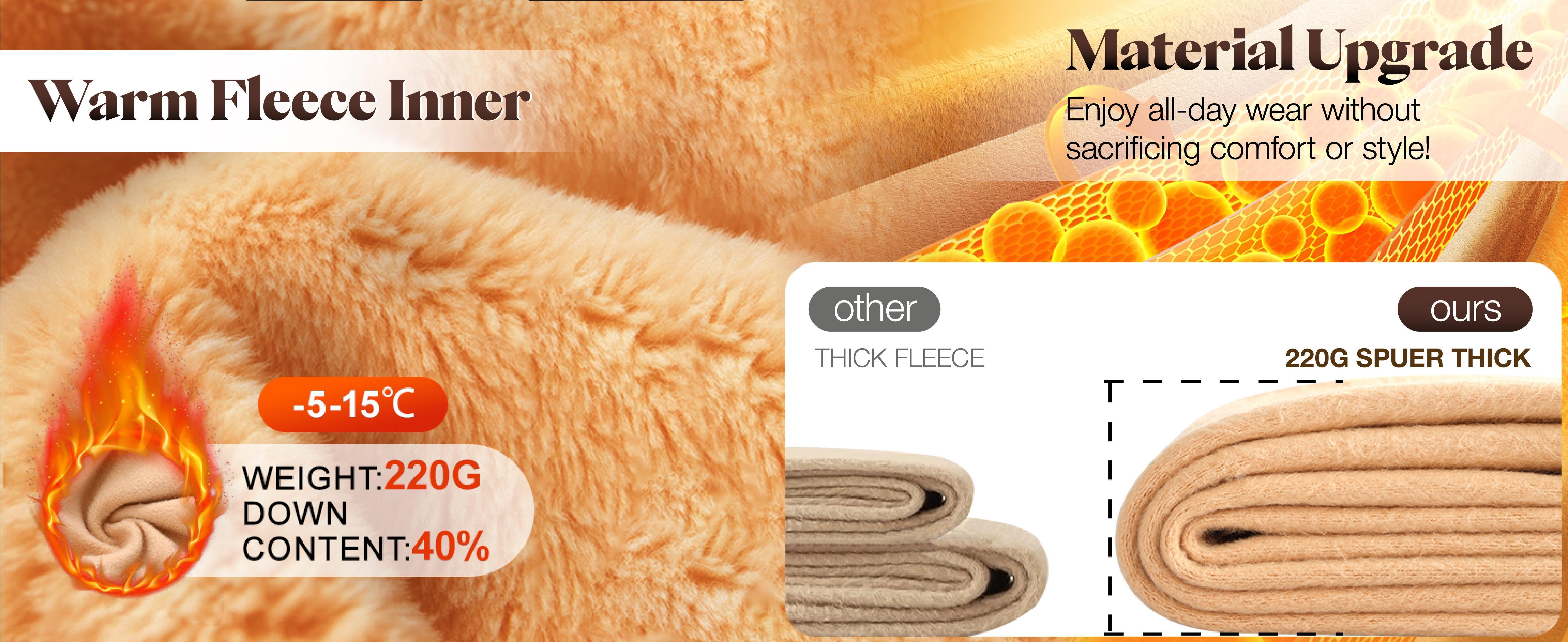 THE ORIGINAL! 5 SHADES • SIZE S - 3XL • MAGIC FLEECE LINED LEGGINGS • CLOSED FOOT - Fleece Tights Available in Plus Size and Light to Brown Fur