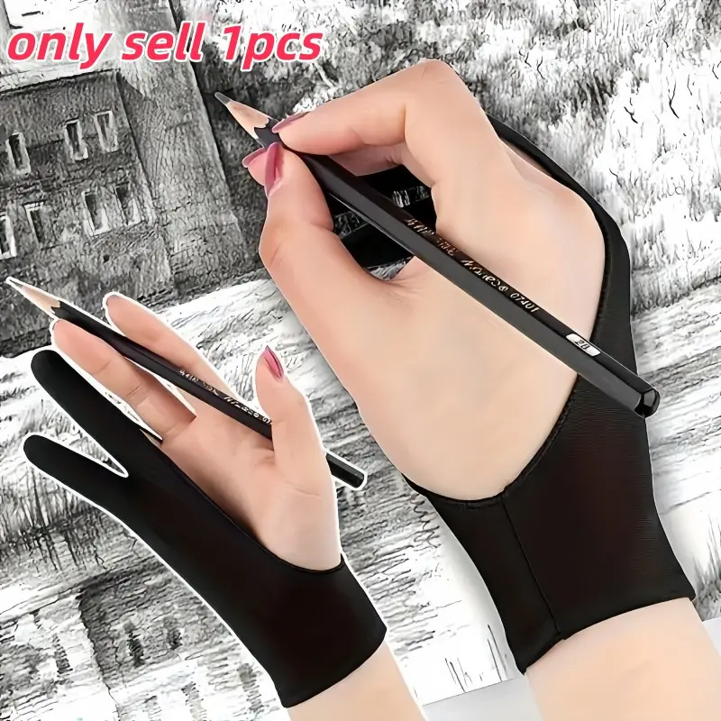 Artistic Drawing Gloves, Anti-Dirty, Anti-Wear, Sweatproof, Ideal for Sketching & Oil Painting, Perfect Gift for Halloween, Christmas, Birthday