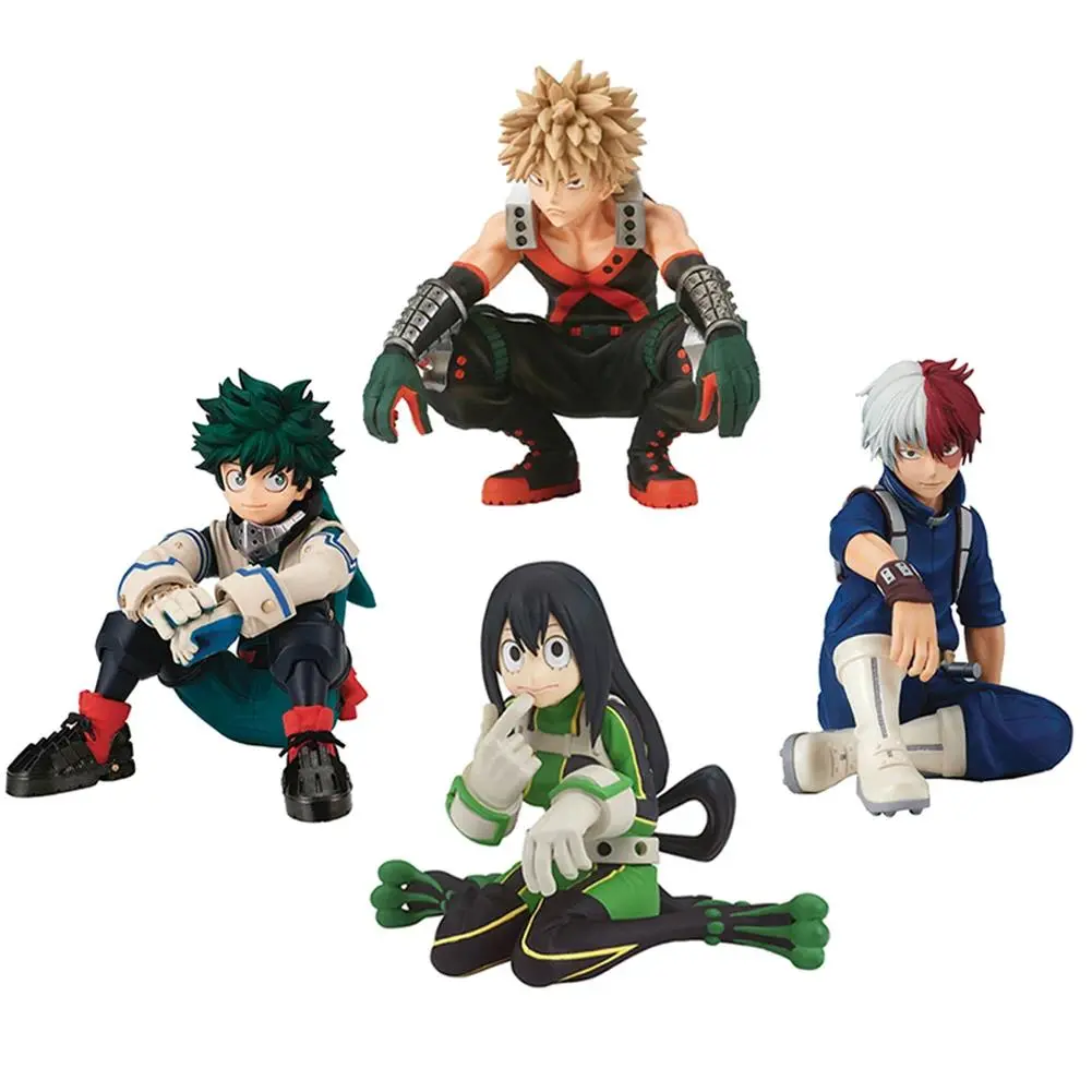 Anime MHA figure Bakugou Katsuki anime figure Todoroki Shouto figures Midoriya Izuku noodle stooper Asui Tsuyu PVC statues gifts