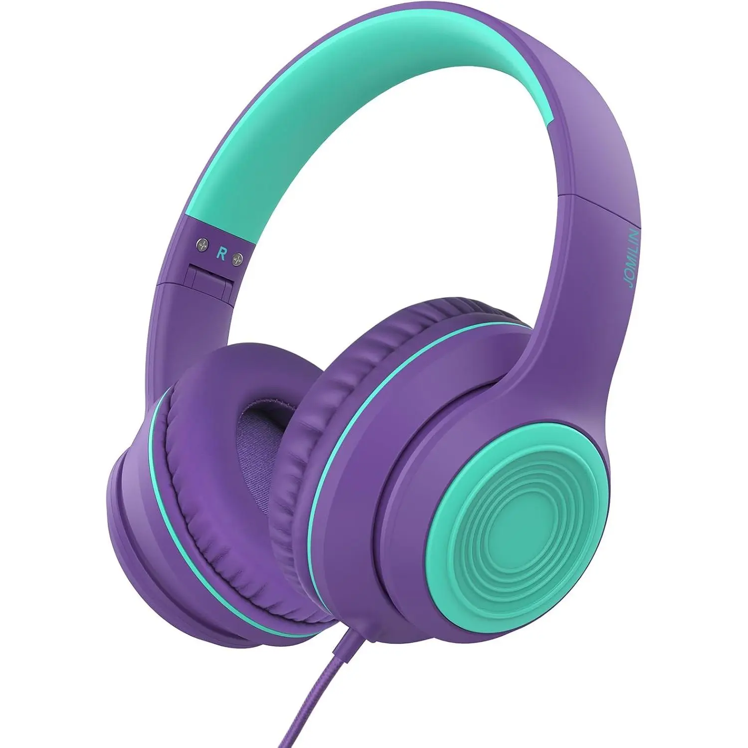 A8 Wired Over-Ear Headphones with Microphone, Lightweight Folding Portable Headset with 1.5M No- Cord, 3.5mm Plug in Headphones for Smartphone Tablet  MP3 / 4 ()