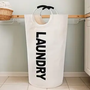 New Foldable Laundry Basket with Handle, Space-Saving Storage Bag for Bedroom, Bathroom, Dorm, Closet Organization, Clothes Sorting