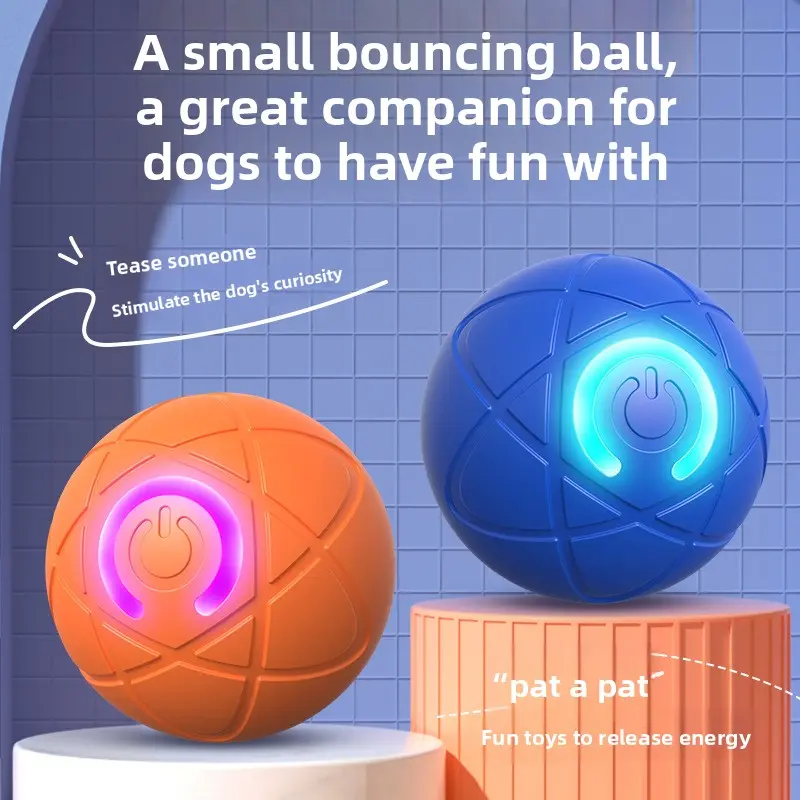 Smart Interactive Gravity Jumping Ball for Dogs, Electric Cross-Border Pet Supplies, Cat and Dog Toy, Boredom Reliever, Pet Traction Ball