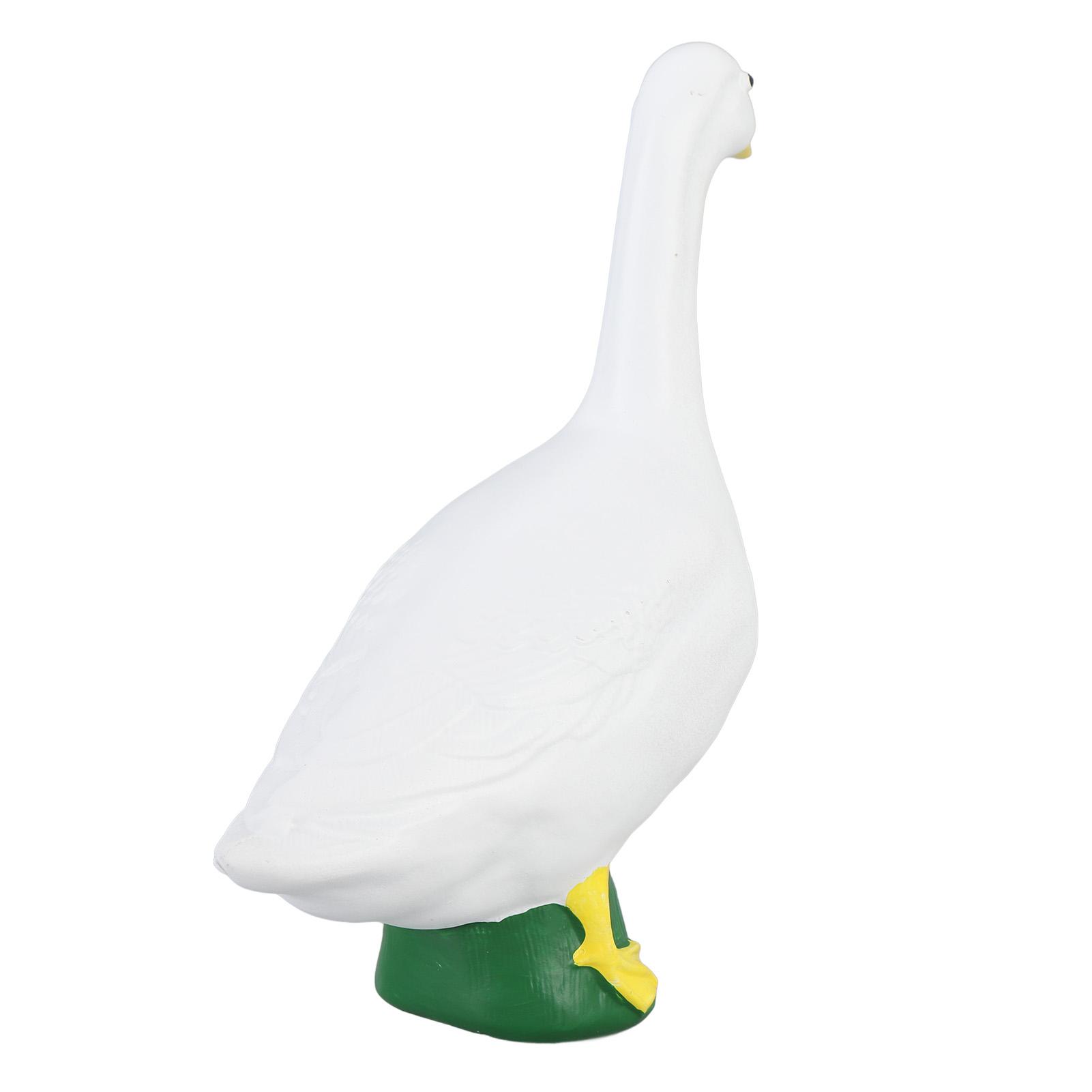 Resin Goose Figurine Lifelike Exquisite Craft Goose Statue Sculpture Ornament for Home Garden Porches Decoration