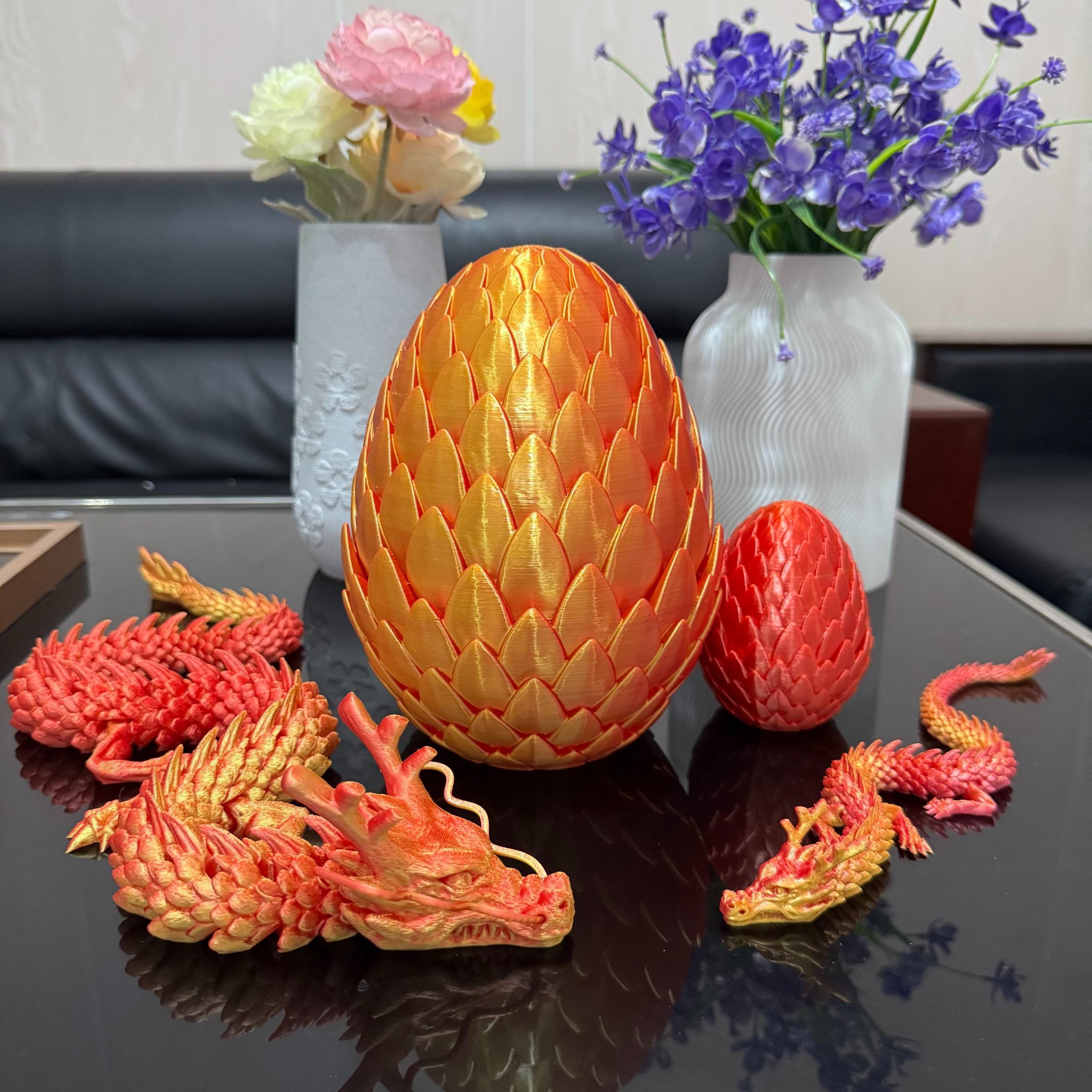 Large Lotus Dragon Egg Set, 60cm Dragon + 18cm Egg, 30cm Dragon + 9cm Egg, Two Size Options, Home Decor, Festival Party Decoration, Gift Idea