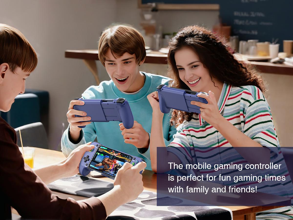 ESYWEN Mobile Game Controller for iphone/Android, Wireless Phone Controller with Phone Case Support, Gaming Controller Support PS Remote Play,Xbox Cloud,Steam Link,GeForce Now,MFi Apple Arcadeand Call of Duty, Roblox