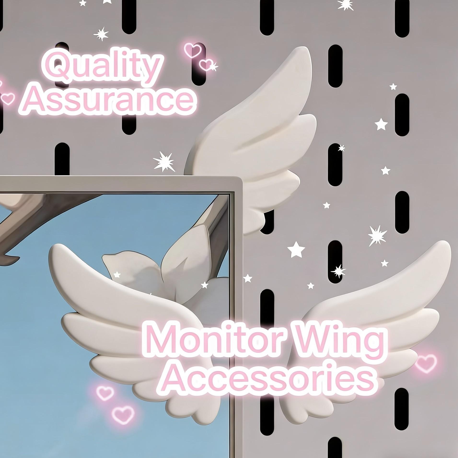 Cute Plastic Angel Wings Decoration - Aesthetic Decor, Home Office Decor, Indoor Desk Ornament, Monitor Display Accent, Car Display Accessory, Festive & Party Gift
