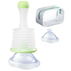 VEVOR Choking Rescue Device, Portable Airway Clear Anti Choking Suction Device with 2 Multi-size Masks and 1 Storage Bag, First Aid Kit for Removing Blocked Objects, for Home, School, Travel