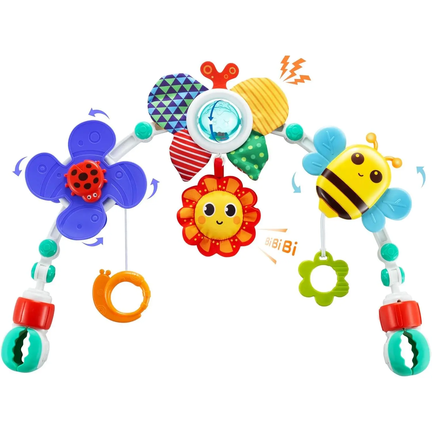 Adjustable Arch Bassinet Toys  Infant & Toddlers, Stroller Arch, Baby Crib Toys with Fascinating Hanging  Stimulating Baby’s Senses and Developing Motor Skills