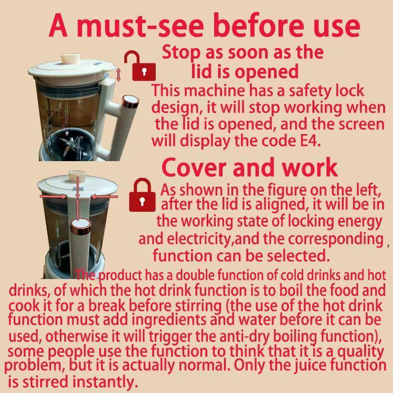 Household Juicer, Multifunctional Automatic Juicer, Food Mixer, Suitable for Making Milkshakes, Juice, and Food Supplements, Kitchen Appliances